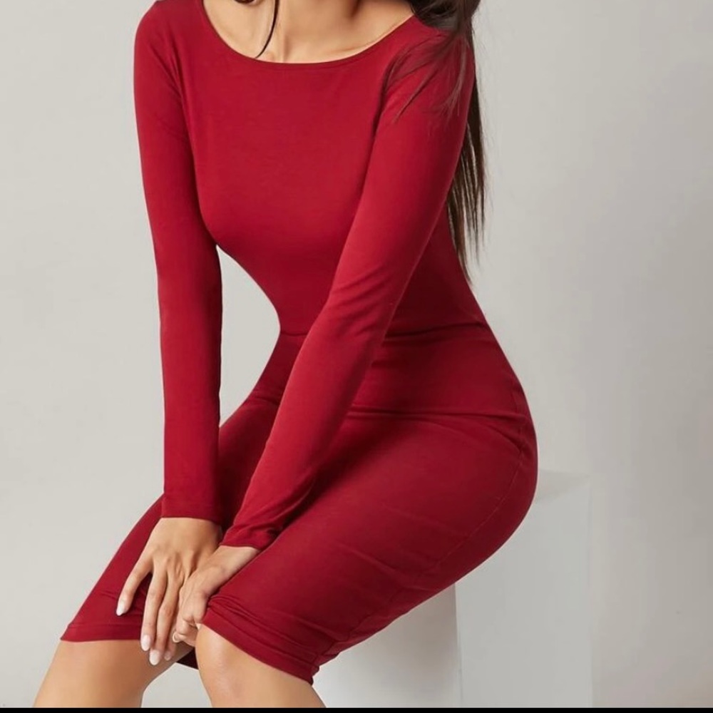 Red MIDI Dress